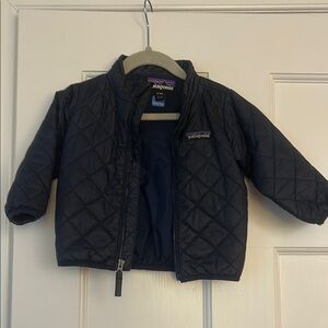 Patagonia Black Puffer Jacket Quilted Stand-Up Collar